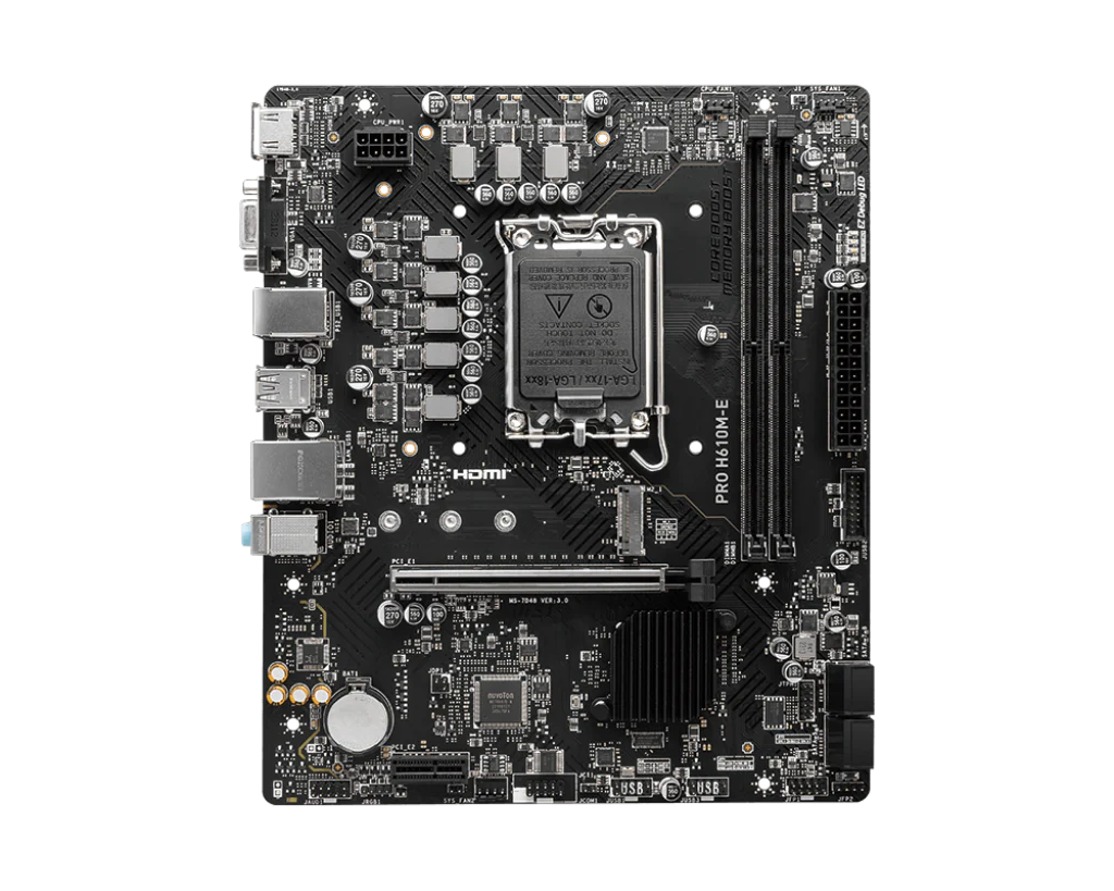 MSI Pro H610M-E DDR5 Intel 12/13th Gen microATX Motherboard