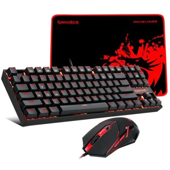 Redragon K552-BA-2 KEYBOARD, M601 MOUSE, P001 XL MOUSEPAD COMBO SET (3 IN 1)