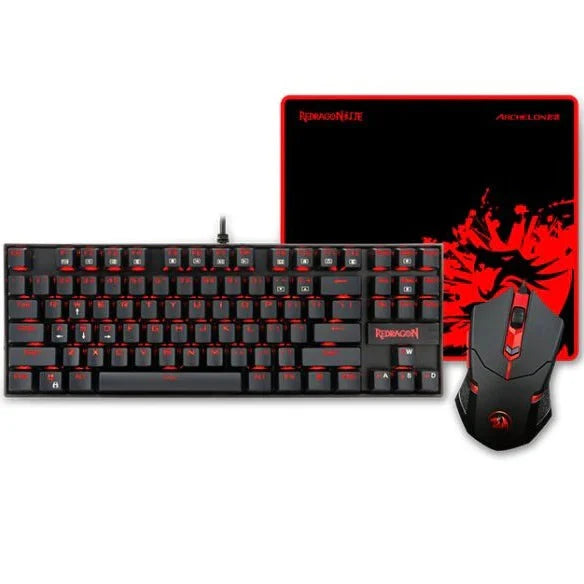 Redragon K552-BA-2 KEYBOARD, M601 MOUSE, P001 XL MOUSEPAD COMBO SET (3 IN 1)