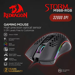 Redragon M988-RGB Storm Elite Black Gaming Mouse