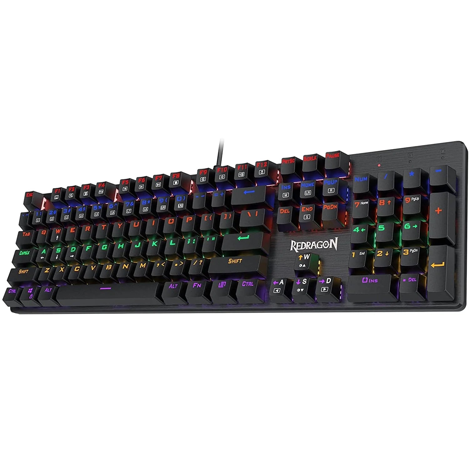 REDRAGON K608 VALHEIM RAINBOW MECHANICAL GAMING KEYBOARD, 104 KEYS NKRO TACTILE BLUE SWITCHES