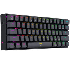 Redragon K630 Dragon Born 60% Wired RGB Gaming Keyboard, 61 Keys Compact Mechanical Keyboard with Linear Red Switch, Pro Driver Support, Black