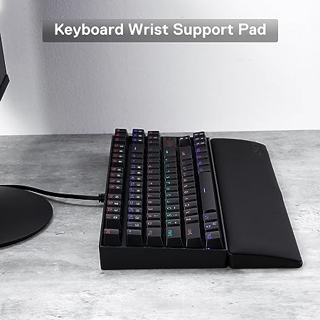 Redragon P036 Meteor M Computer Keyboard Wrist Rest Pad – 80% 87 Keys TKL Size