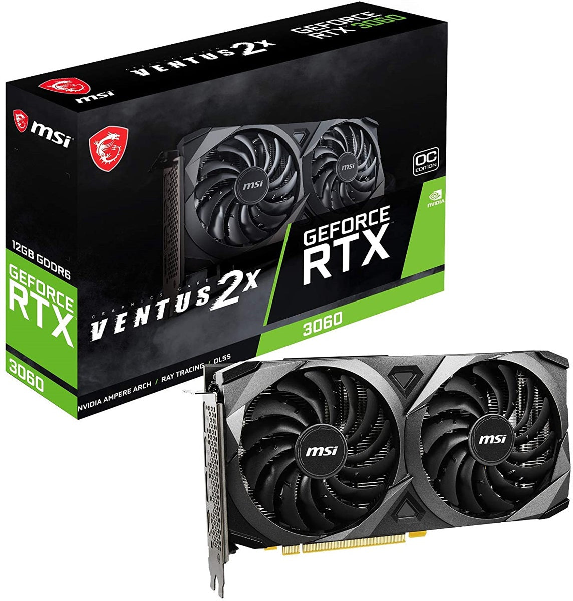 MSI GeForce RTX 3060 Ventus 2X OC 12GB Graphics Card