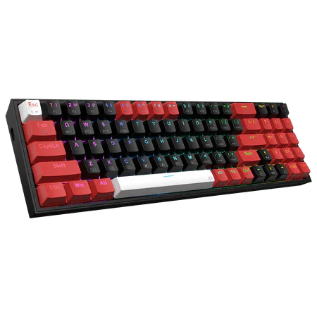 Redragon K628 CTB Pollux Pro 75% 3-Mode Wireless RGB Gaming Keyboard, 78 Keys Hot-Swappable Compact Mechanical Keyboard w/Hot-Swap Free-Mod PCB Socket, Dedicated Arrow Keys & Numpad, Red Switch