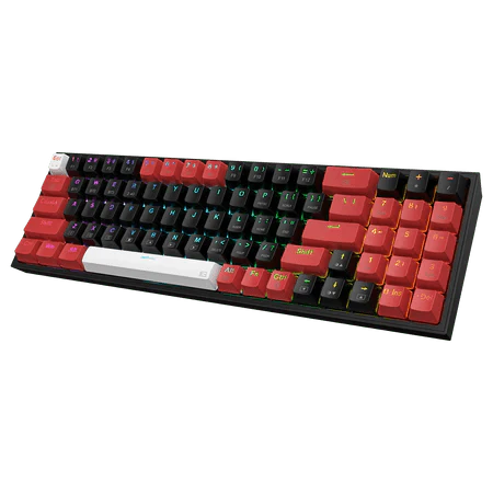 Redragon K628 CTB Pollux Pro 75% 3-Mode Wireless RGB Gaming Keyboard, 78 Keys Hot-Swappable Compact Mechanical Keyboard w/Hot-Swap Free-Mod PCB Socket, Dedicated Arrow Keys & Numpad, Red Switch