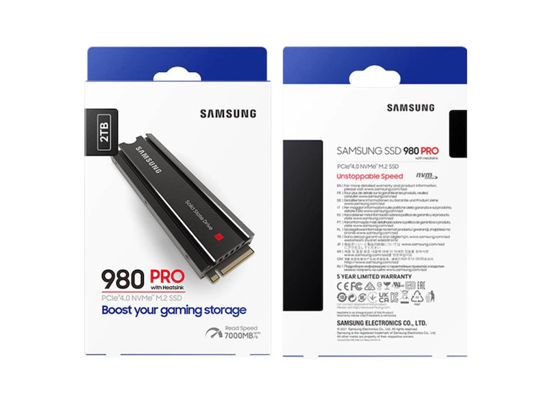 Samsung 980 PRO 2TB PCIe 4.0 M.2 2280 NVMe SSD Single Cut With Heatsink Price In Pakistan