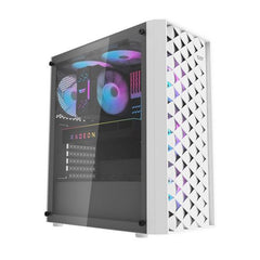 DarkFlash Aigo DK351 Luxury E-ATX 4 ARGB Fans Included Gaming Case White