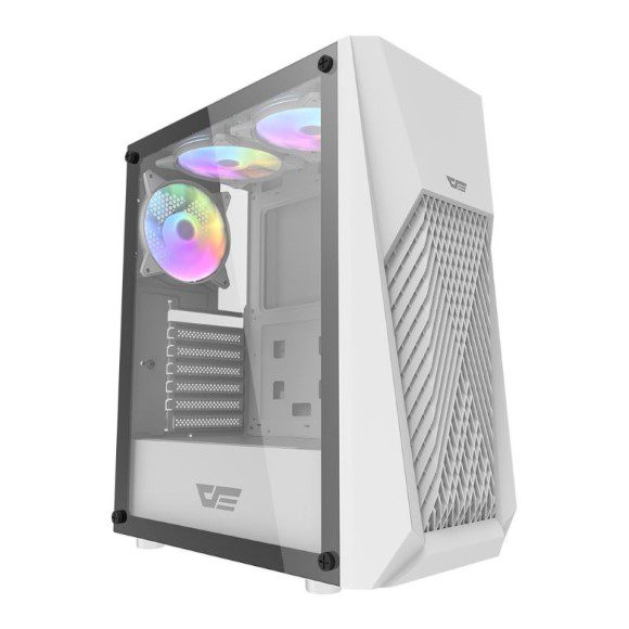 DarkFlash DK150 ATX With 3 ARGB Fans Gaming Case White