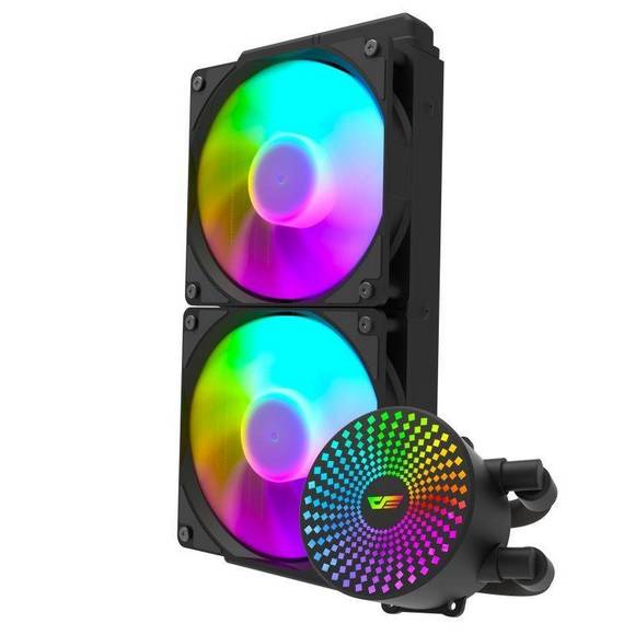 DarkFlash Radiant DC 240 ARGB AIO CPU Liquid Cooler – Black