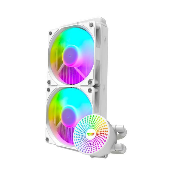 DarkFlash Radiant DC 240 ARGB AIO CPU Liquid Cooler – White