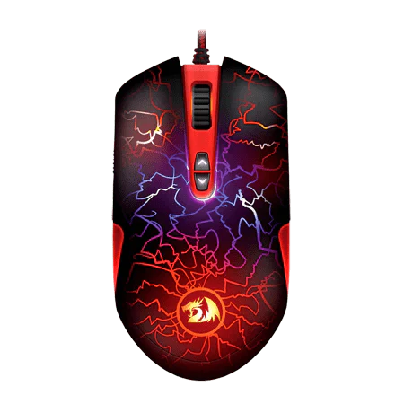 Redragon M701-A Gaming Mouse Wired Lavawolf, 3500 DPI 7 Programmable Buttons & 5 Memory Profiles Ergonomic Mouse for Mac and Windows PC Gamers (Black)