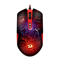 Redragon M701-A Gaming Mouse Wired Lavawolf, 3500 DPI 7 Programmable Buttons & 5 Memory Profiles Ergonomic Mouse for Mac and Windows PC Gamers (Black)