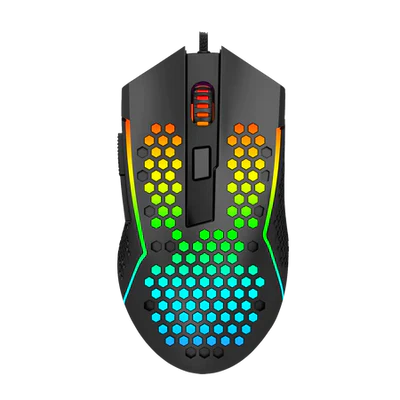 Redragon M987 Lightweight Honeycomb Gaming Mouse Rgb Backlit Wired 6 Buttons Programmable With 12400 Dpi