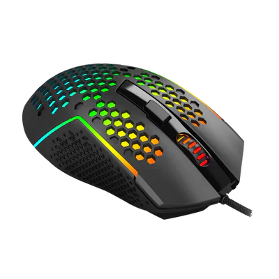 Redragon M987 Lightweight Honeycomb Gaming Mouse Rgb Backlit Wired 6 Buttons Programmable With 12400 Dpi