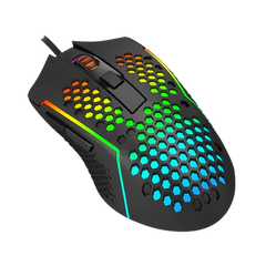 Redragon M987 Lightweight Honeycomb Gaming Mouse Rgb Backlit Wired 6 Buttons Programmable With 12400 Dpi