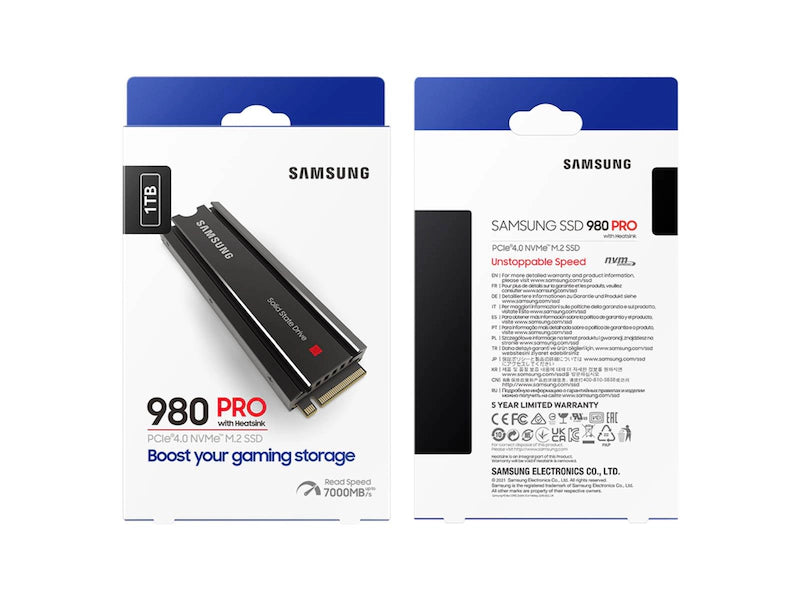 Samsung 980 PRO 1TB PCIe 4.0 M.2 2280 NVMe SSD Single Cut With Heatsink Price In Pakistan