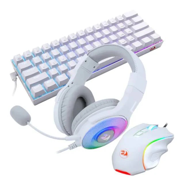 REDRAGON S129W KEYBOARD MOUSE AND HEADSETS COMBO SET (3-IN-1, WHITE)