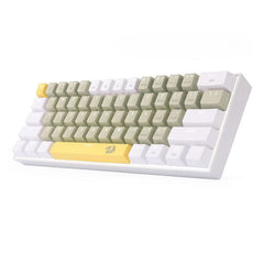 REDRAGON K606 LAKSHMI White LED 60% Gaming Mechanical Keyboard – Brown Switches (YELLOW, GREY & WHITE)