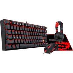 Redragon K552-BB-2 KEYBOARD, M601 MOUSE, P001 MOUSEPAD AND H120 HEADSET COMBO SET (4 IN 1)