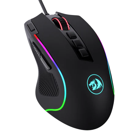 Redragon M612 Predator RGB Gaming Mouse, 8000 DPI Wired Optical Gamer Mouse with 11 Programmable Buttons & 5 Backlit Modes, Software Supports DIY Keybinds Rapid Fire Button