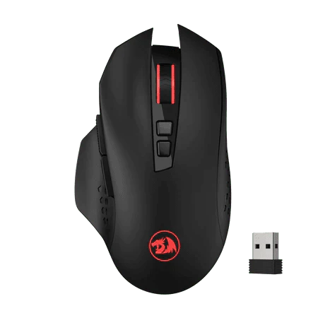 Redragon M656 Gainer Wireless Gaming Mouse, 4000 DPI 2.4Ghz Gamer Mouse w/ 5 DPI Levels, 7 Macro Buttons, Red LED Backlit & Pro Software/Drive Supported, for PC/Mac/Laptop