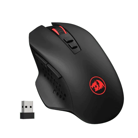 Redragon M656 Gainer Wireless Gaming Mouse, 4000 DPI 2.4Ghz Gamer Mouse w/ 5 DPI Levels, 7 Macro Buttons, Red LED Backlit & Pro Software/Drive Supported, for PC/Mac/Laptop