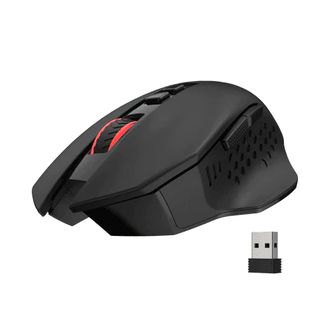 Redragon M656 Gainer Wireless Gaming Mouse, 4000 DPI 2.4Ghz Gamer Mouse w/ 5 DPI Levels, 7 Macro Buttons, Red LED Backlit & Pro Software/Drive Supported, for PC/Mac/Laptop