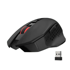 Redragon M656 Gainer Wireless Gaming Mouse, 4000 DPI 2.4Ghz Gamer Mouse w/ 5 DPI Levels, 7 Macro Buttons, Red LED Backlit & Pro Software/Drive Supported, for PC/Mac/Laptop