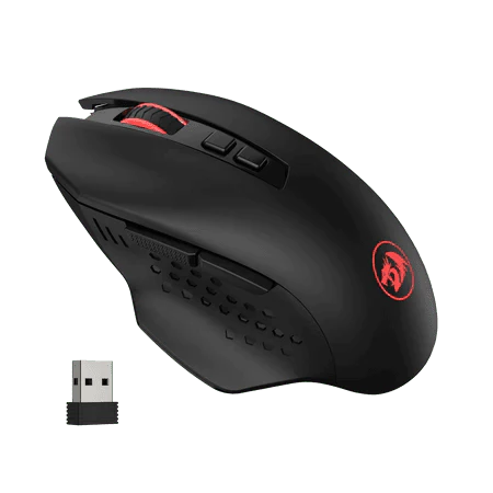 Redragon M656 Gainer Wireless Gaming Mouse, 4000 DPI 2.4Ghz Gamer Mouse w/ 5 DPI Levels, 7 Macro Buttons, Red LED Backlit & Pro Software/Drive Supported, for PC/Mac/Laptop