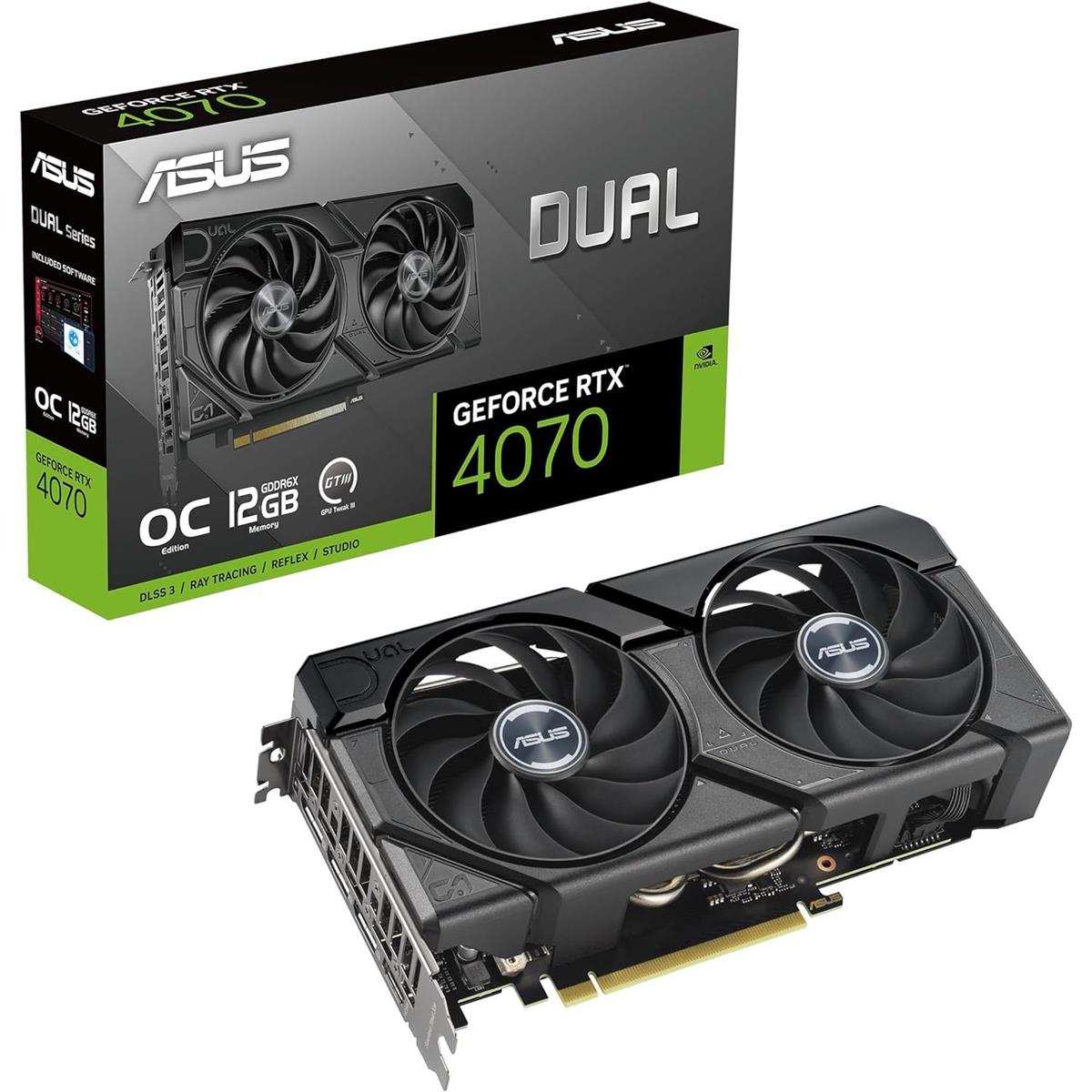 Asus Dual GeForce RTX 4070 EVO OC Edition 12GB GDDR6X Graphics Card