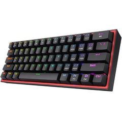 Redragon FIZZ Rainbow K617 Wired Mechanical Compact Gaming Keyboard Black - Blue Switches