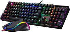 Redragon K551-BA RGB (RGB Keys) Mechanical Wired Gaming Keyboard RGB LED Backlit With Blue Switches (104 Keys, Black) & M607 Gaming Mouse (2 in 1 Mechanical Combo)