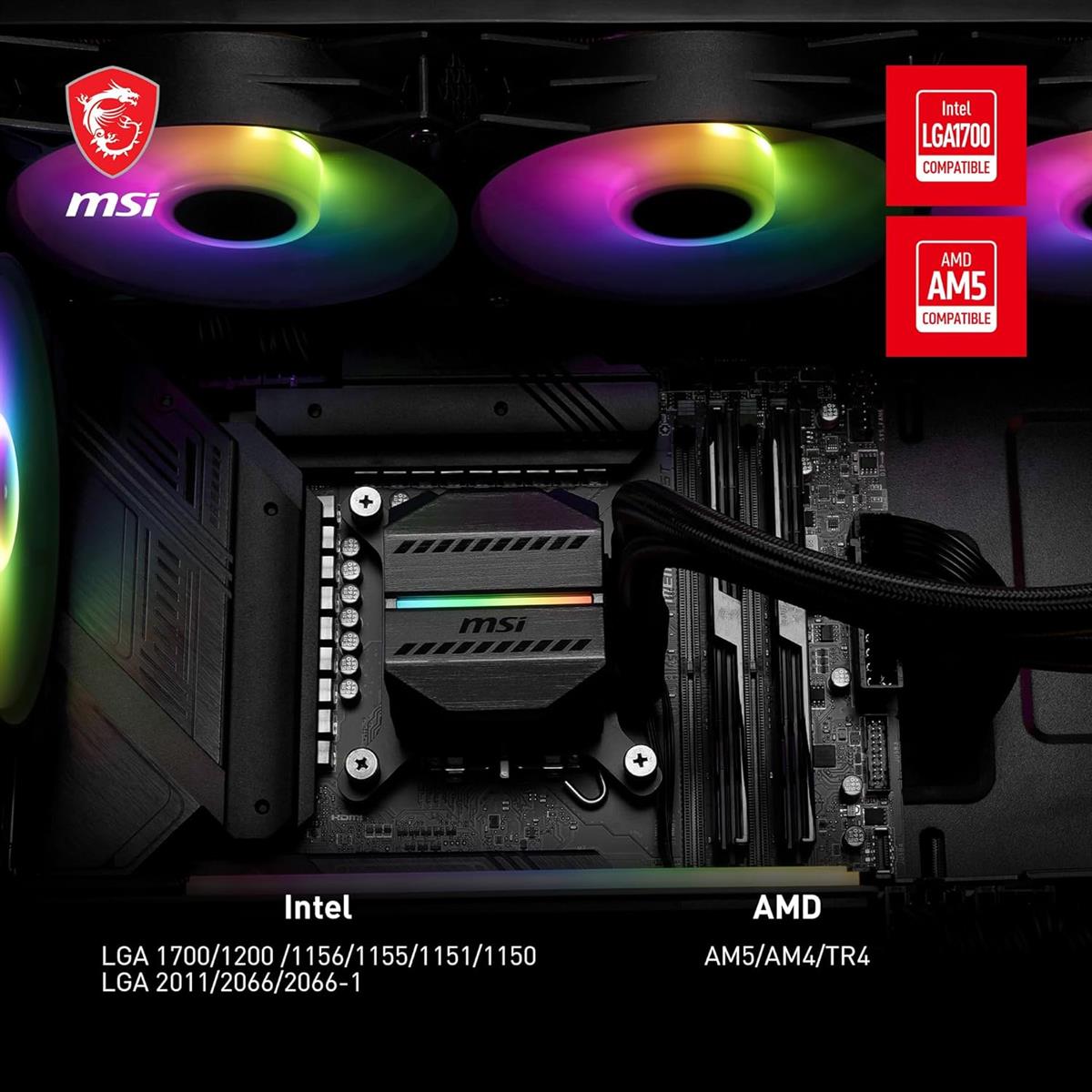 MSI MAG CoreLiquid M360 ARGB AIO 360mm Liquid CPU Cooler