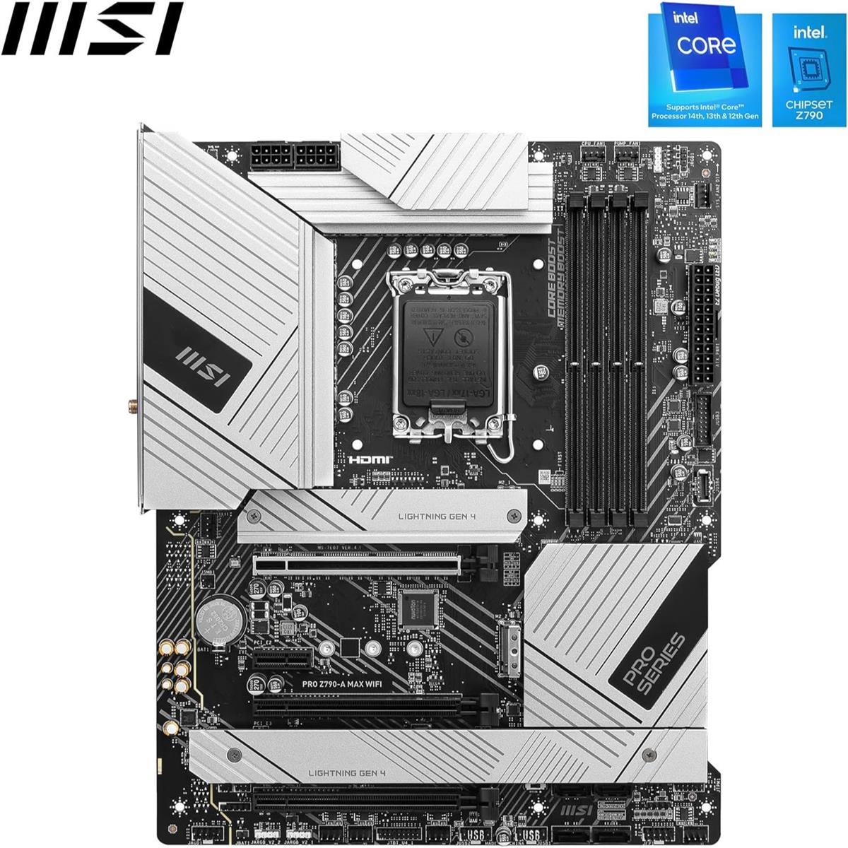 MSI Pro Z790-A Max Wifi DDR5 Intel 12/13/14th Gen ATX Motherboard