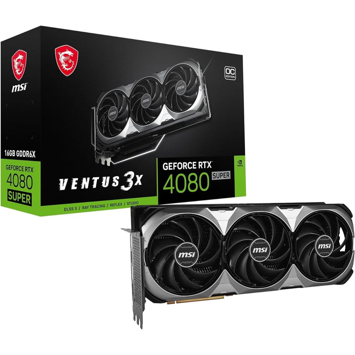 MSI GeForce RTX 4080 Super 16GB Ventus 3X OC Graphics Card