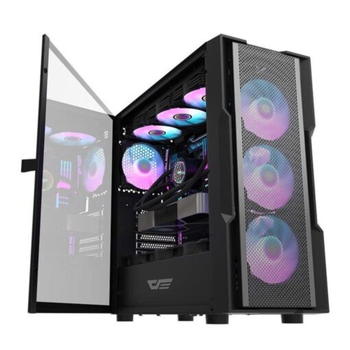 DarkFlash DK431 ARGB Mid-Tower ATX Gaming Case – Black