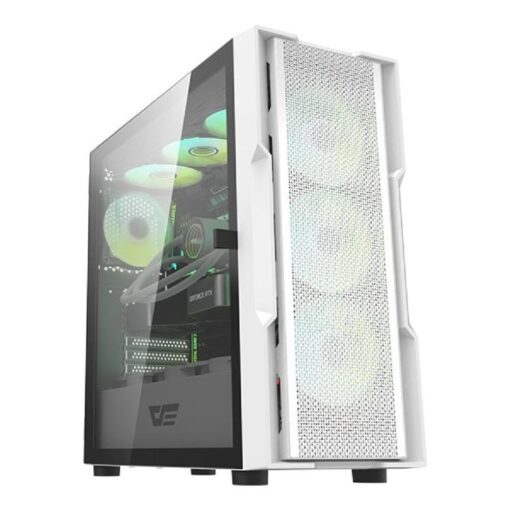 DarkFlash DK431 ARGB Mid-Tower ATX Gaming Case – White