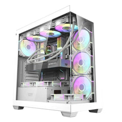 Darkflash DS900 Glass Mid-Tower ATX Case – White