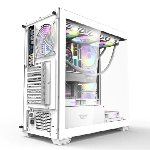 Darkflash DS900 Glass Mid-Tower ATX Case – White