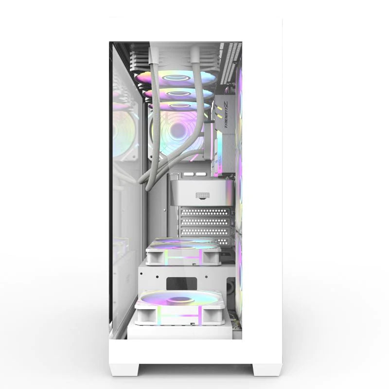 Darkflash DS900 Glass Mid-Tower ATX Case – White