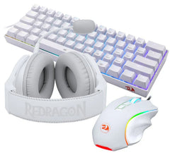 REDRAGON S129W KEYBOARD MOUSE AND HEADSETS COMBO SET (3-IN-1, WHITE)