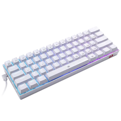 Redragon K630 Dragon Born 60% Wired RGB Gaming Keyboard, 61 Keys Compact Mechanical Keyboard with Linear Red Switch, Pro Driver Support, White