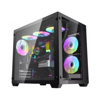 DarkFlash C285 ATX Gaming Case – Black