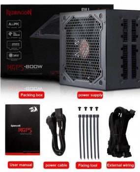 REDRAGON RGPS GC-PS011 800W 80 PLUS BRONZE GAMING PC POWER SUPPLY