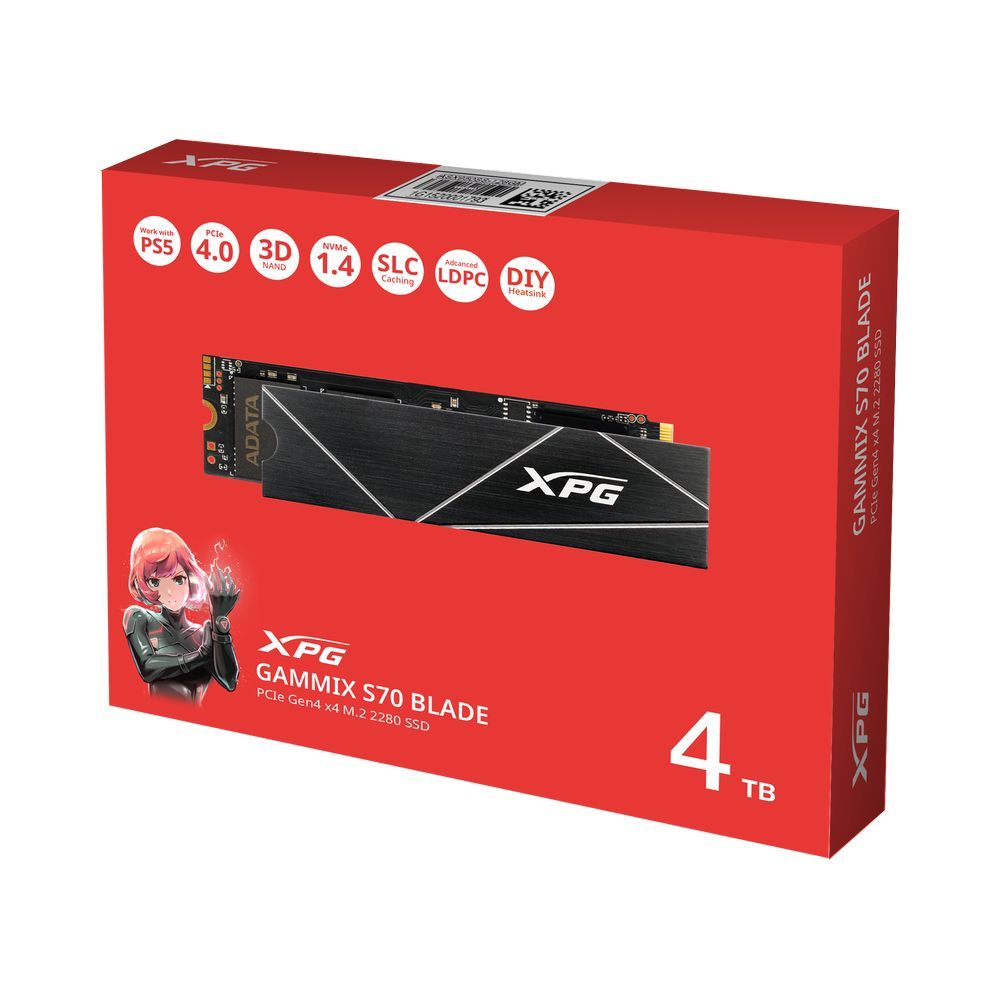 XPG Gammix S70 Blade 4TB Gen4 M.2 NVMe SSD