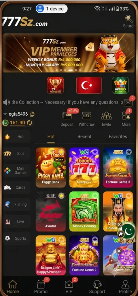 777SZ Game APK latest version mobile gaming interface