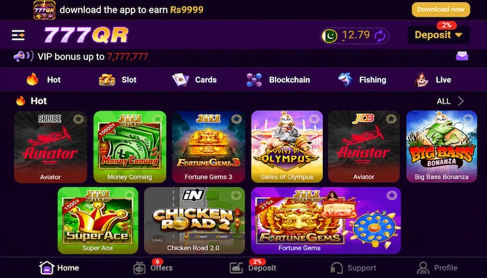 777qr game dashboard image