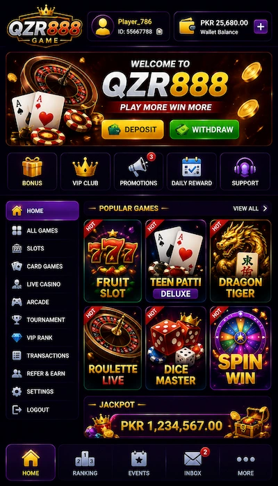 QZR888 Game Dashboard image