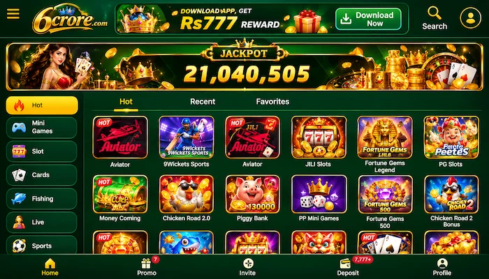 6crore Game Dashboard image